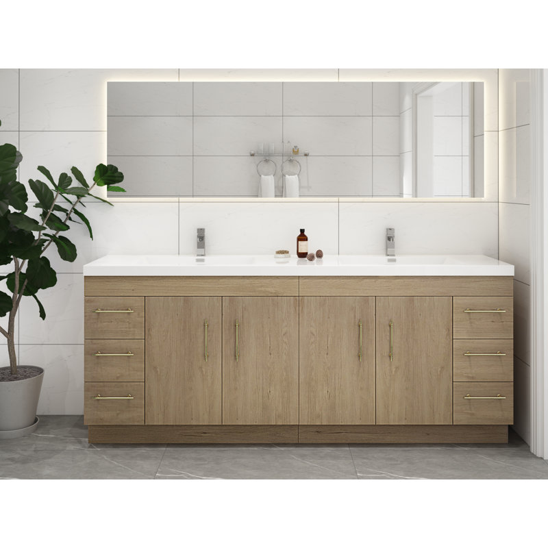 Ensemble de meuble-lavabo double 84 po Brower, Blanc