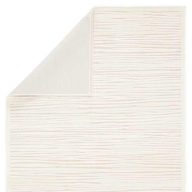 Tapis abstrait ivoire / taupe clair Geist, Rectangle 12 pi x 15 pi