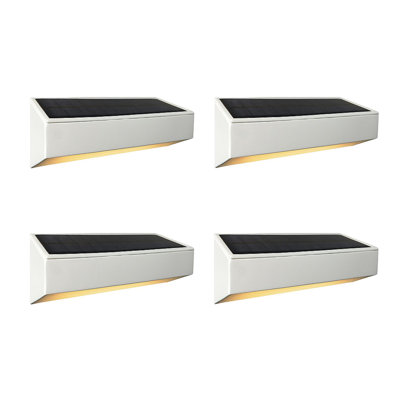 Wall Wash Light Attaches to Exterior Walls, Fences, Gutters, and Fascia Boards LED Solar Power Dusk to Dawn