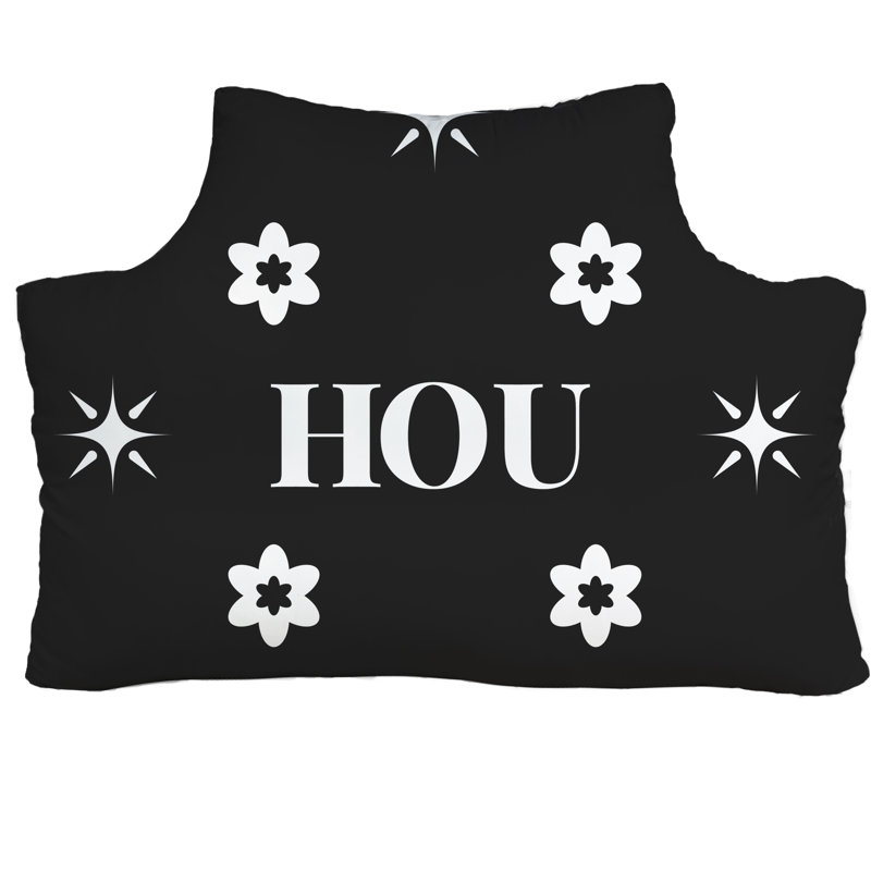 Tête de lit Houston 59,5 po x 29,5 po Houston, Noir / blanc