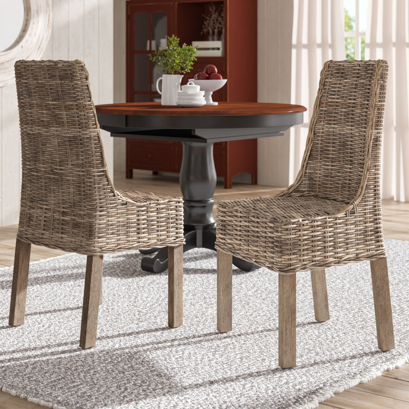 Chaise d'appoint en osier naturel Armine