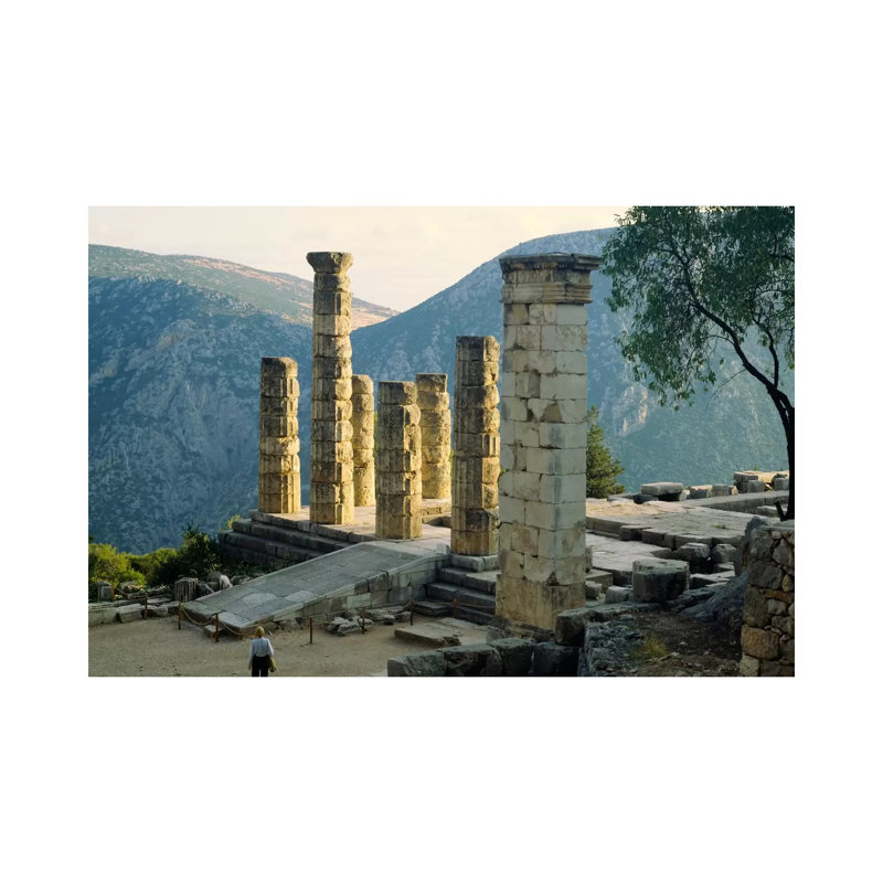 Remaining Doric Columns, Temple Of Apollo, Delphi, Greece - Wrapped Canvas Print, 101.6 cm H x 66.04 cm W x 1.91 cm D