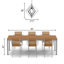 Luminaire suspendu carré industriel 27,5 po L