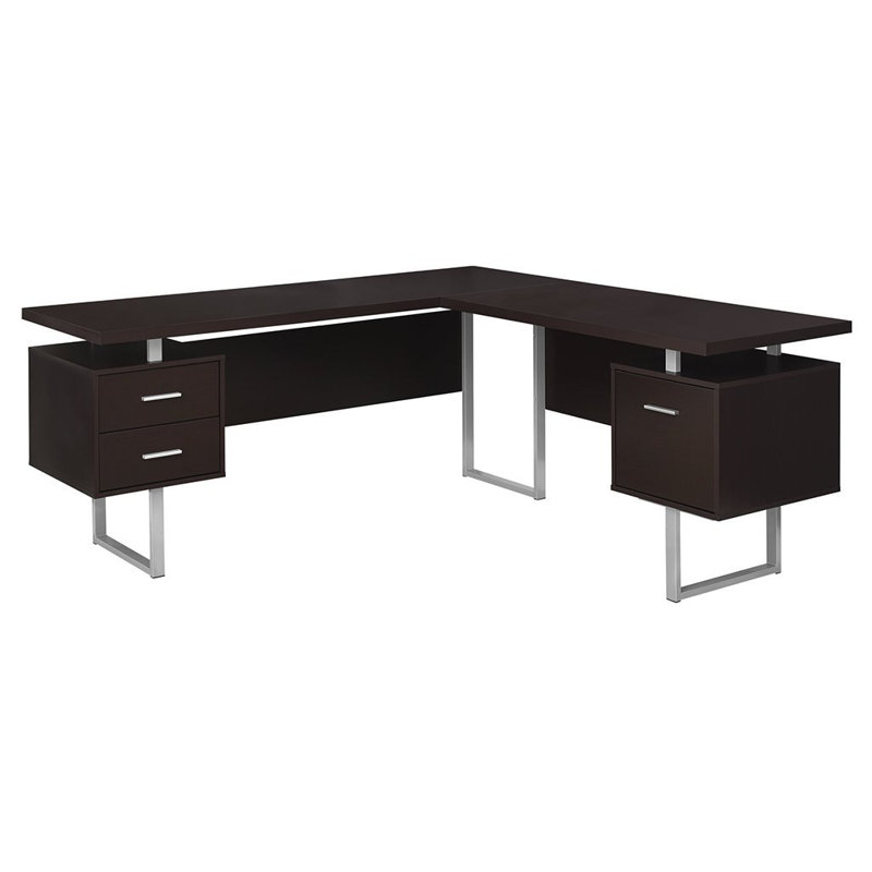 L-Shaped Steel Executive Desk
