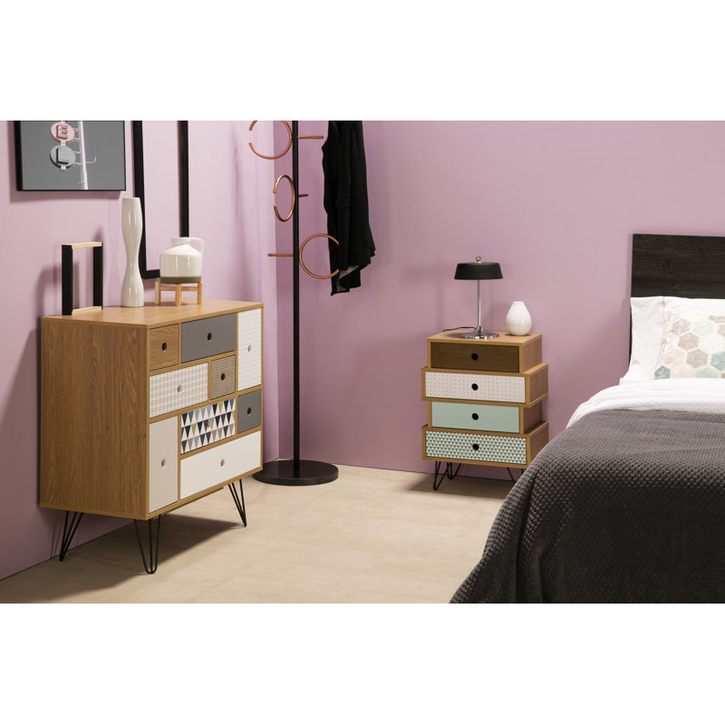 Kathy 80cm W 9 - Drawer Chest of Drawers