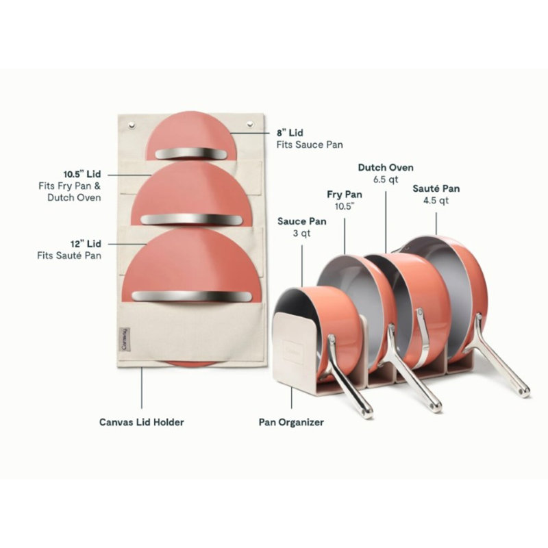 Caraway Non-Toxic Ceramic Nonstick Cookware Set, Perracotta