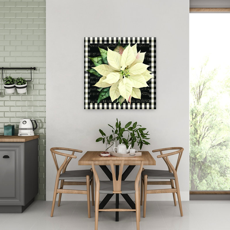 Art champêtre, poinsettia, charme champêtre, H 32 po x l 32 po
