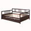 Lit double en bois avec lit gigogne simple, cadre en pin durable et conception peu encombrante pour une utilisation polyvalente-652718013