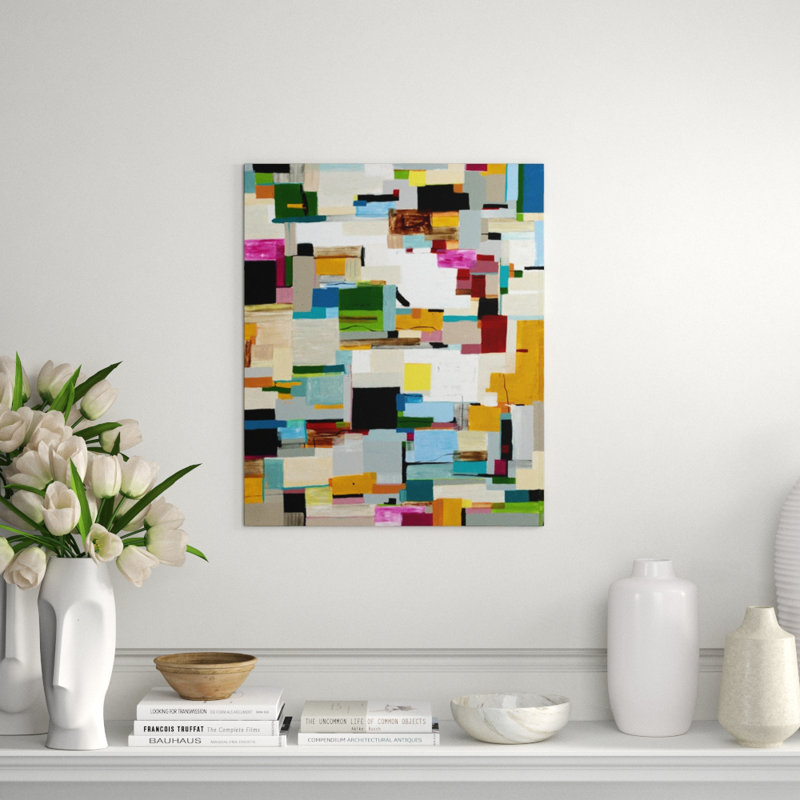 Color Quilt Print by Barclay Butera, Image Brush Gel, 29" H x 24" W