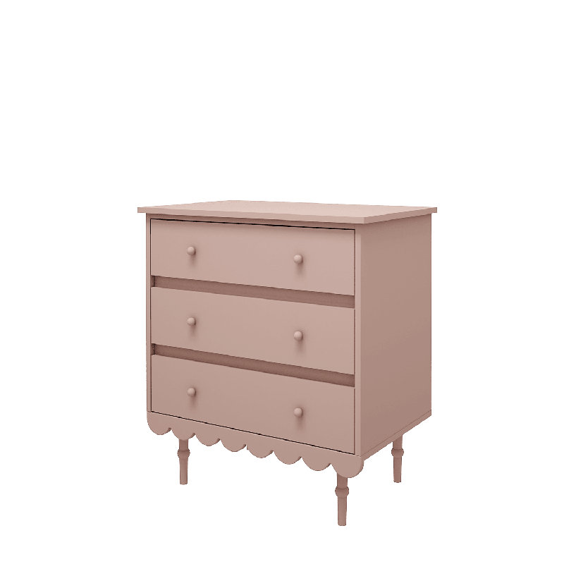 Aswar Kids 3 - Drawer Dresser, Pink