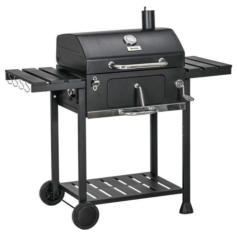CLIY Freestanding Charcoal Gas Grill