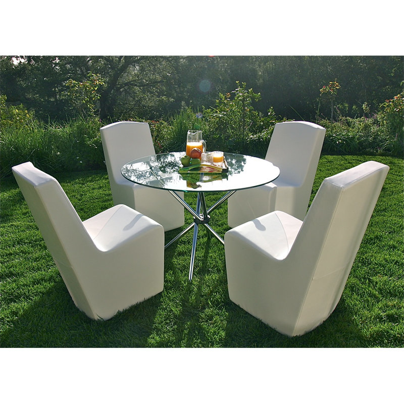 Upholstered Dining Chair, White