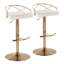 Tabourets de bar réglables Dannie Arabelle Glam avec repose-pieds arrondi en T-89129277-132394282