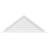 Triangle Surface Mount Non-Functional Brickmould Sill Frame PVC Gable Vent 11/12 Pitch-43315487