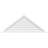 Triangle Surface Mount Non-Functional Brickmould Sill Frame PVC Gable Vent 11/12 Pitch-59810206