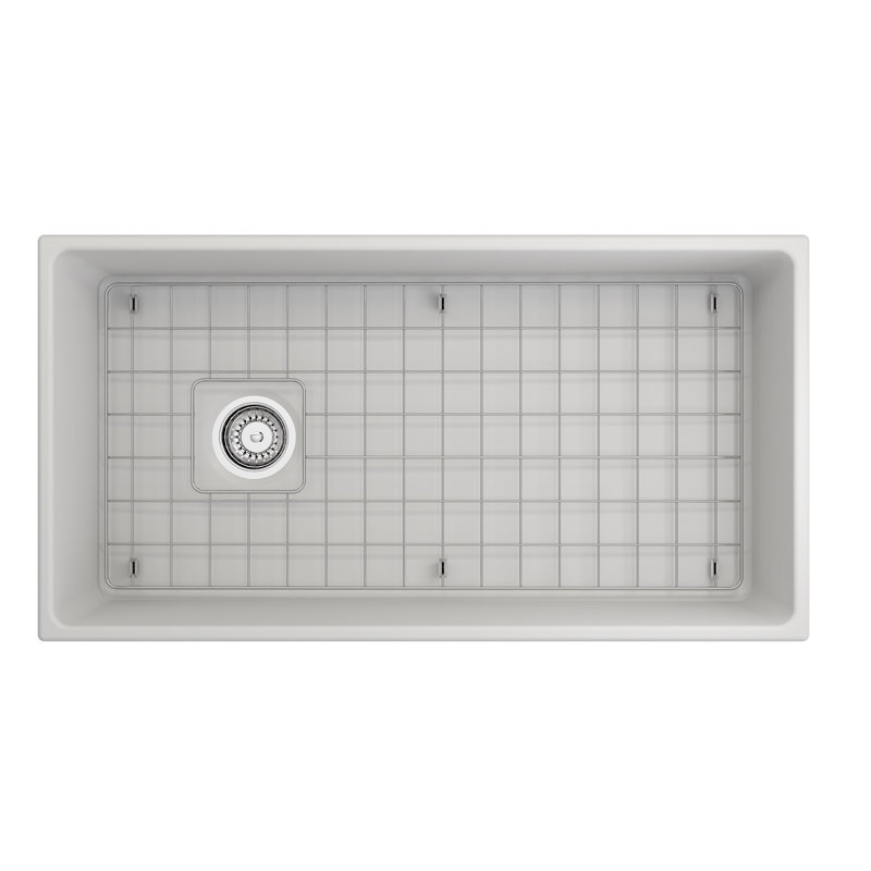 36'' L Kitchen Sink, Matte White