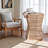 Jorja End Table with Woven Grasscloth Hourglass