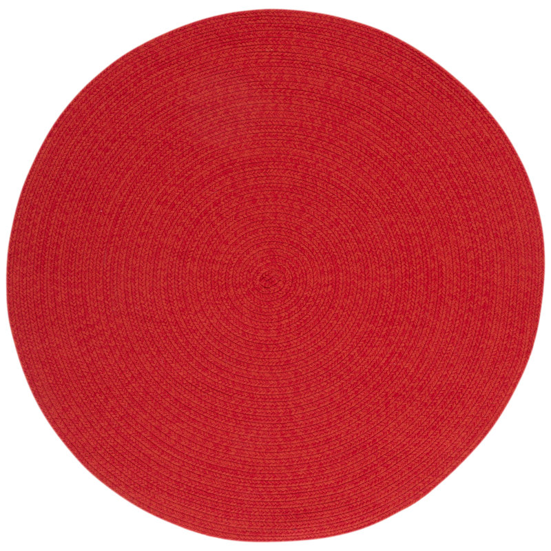 Graddy Hand Woven Performance Machine Washable Performance Solid Color Indoor/Outdoor Area Rug, Round 4'