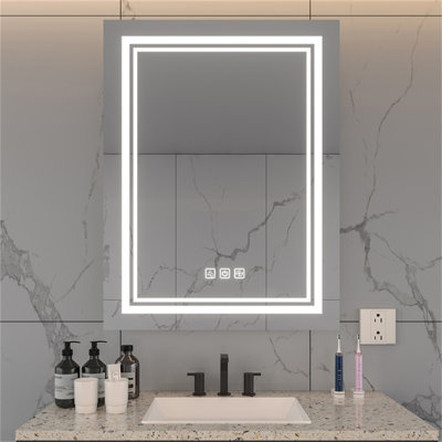 Bright LED Bathroom Mirror 32" X 24" Front Light (Includes Mirror Only)