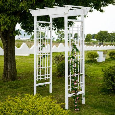 Mimoza White Arbours Garden Arches Wedding Wood Arbor