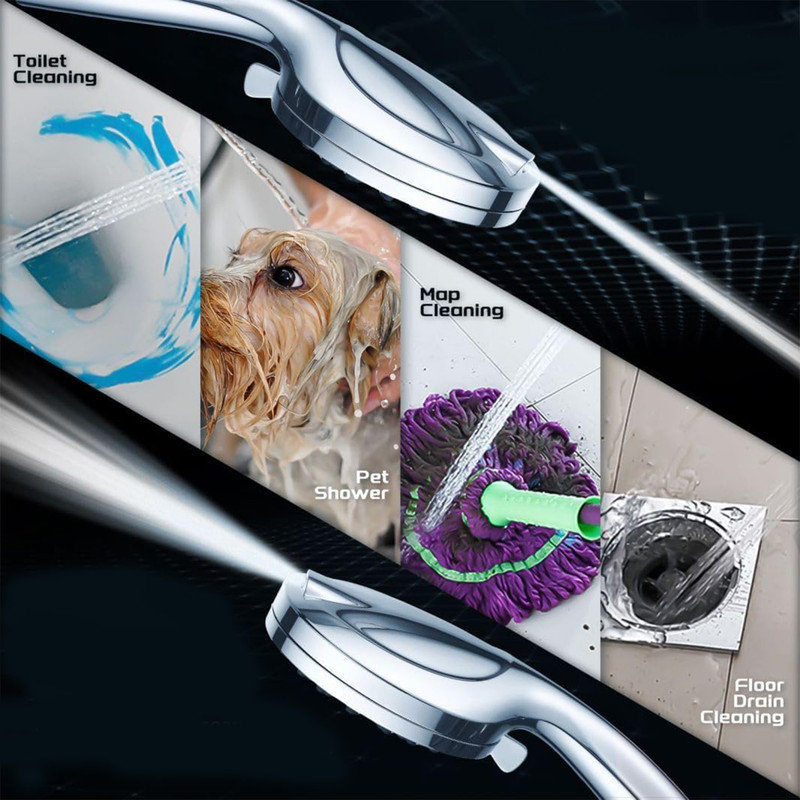 10'' Chrome Rainfall Shower Head with Handheld Combo and Adjustable Arm