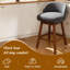 Tabouret de bar pivotant moderne rembourré Detweiler-136839862-138212821
