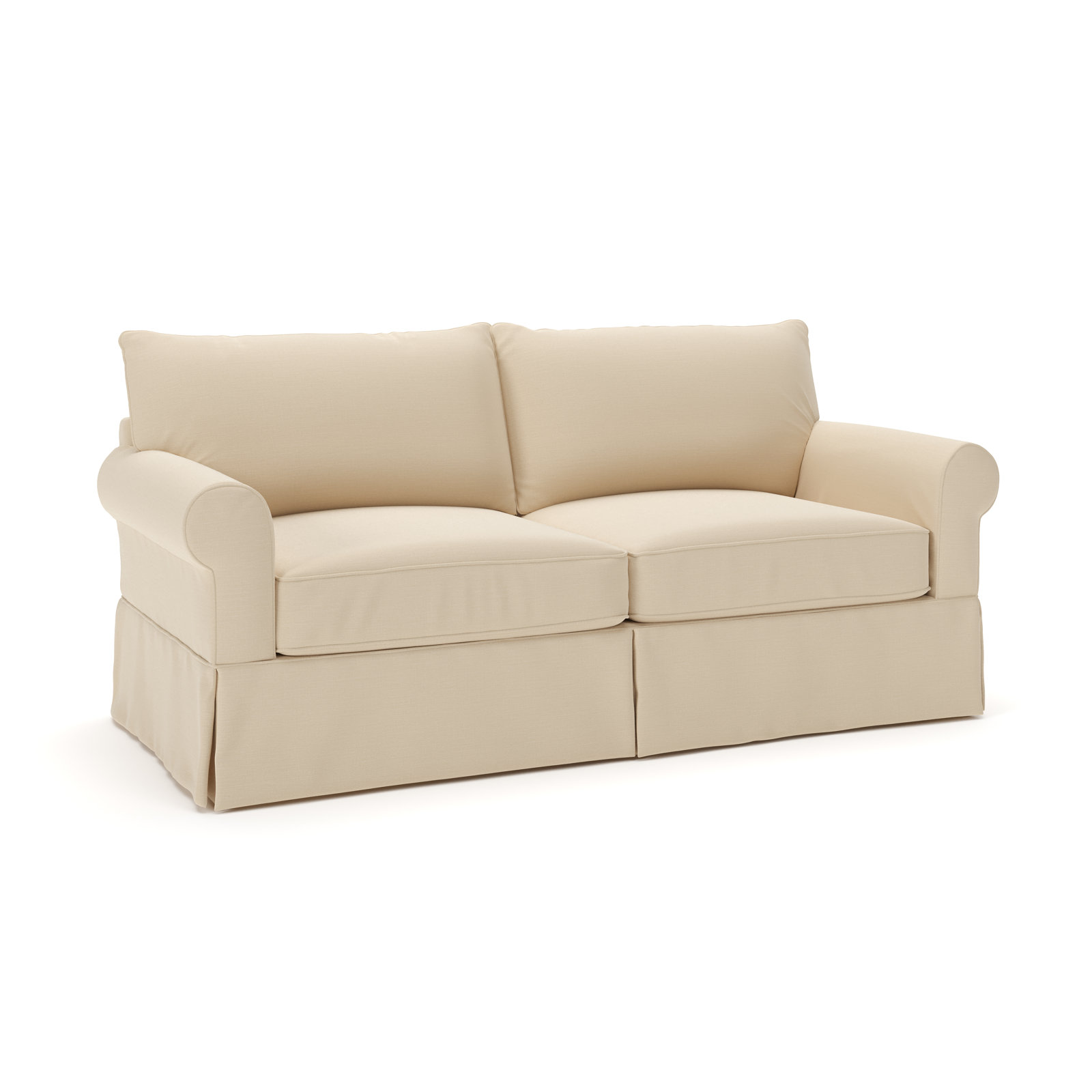 Amari 83'' Slipcovered Sofa, Canvas Flax Sunbrella® Canvas