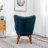 Battistina Velvet Armchair with Ottoman-409367501
