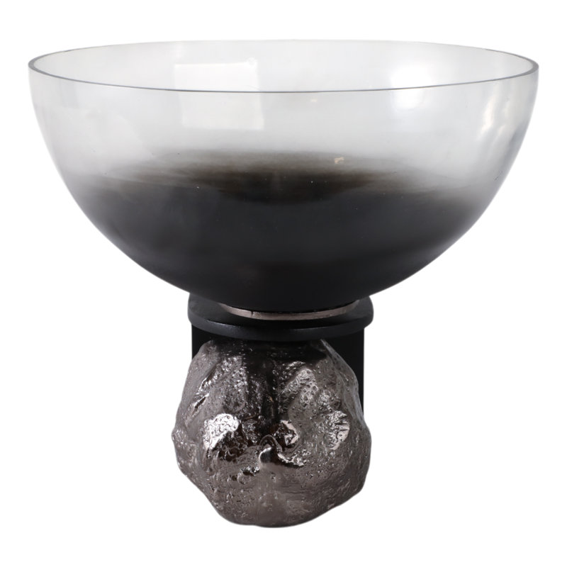 Handmade Glass Decorative Bowl, 10'' H X 11'' W X 11'' D