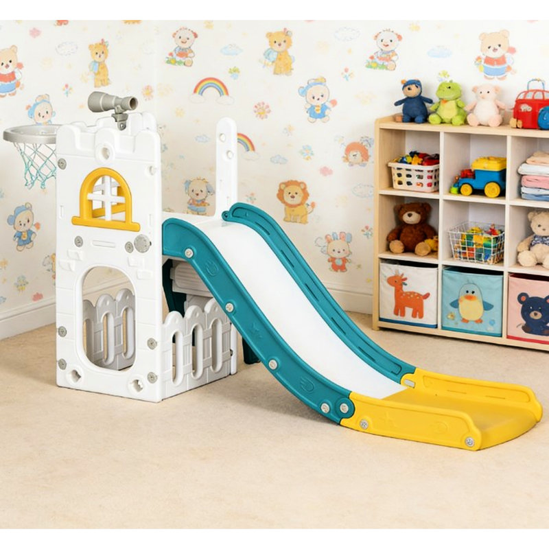 Glissade pour enfants, glissade pour tout-petits avec panier de basketball