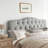 Adjustable Height Headboard with Linen Upholstery and Button Tufting for Bedroom-180468685-180468681