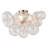 3-Light Dimmable Ribbed Glass Semi Flush Mount -1581423544