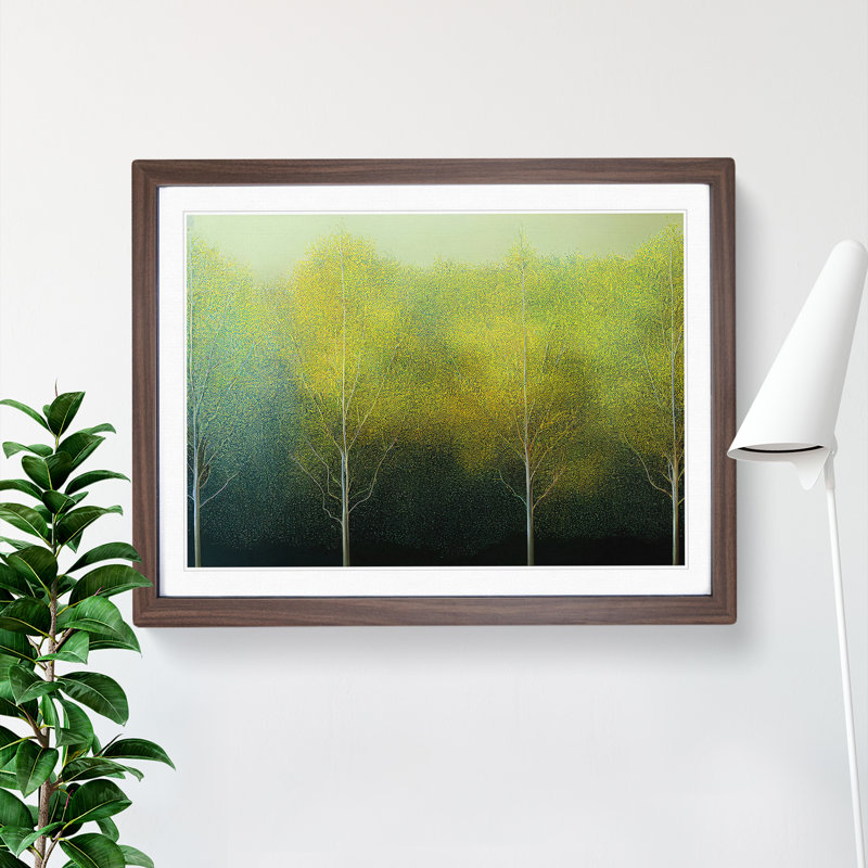 The Forest Trees - Single Picture Frame Print, 34cm H x 46cm W, Walnut