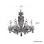 Sterling 6 Light 21in x 22.5in Chandelier in Silver with Clear Heritage Handcut Crystals-772843525-772843526