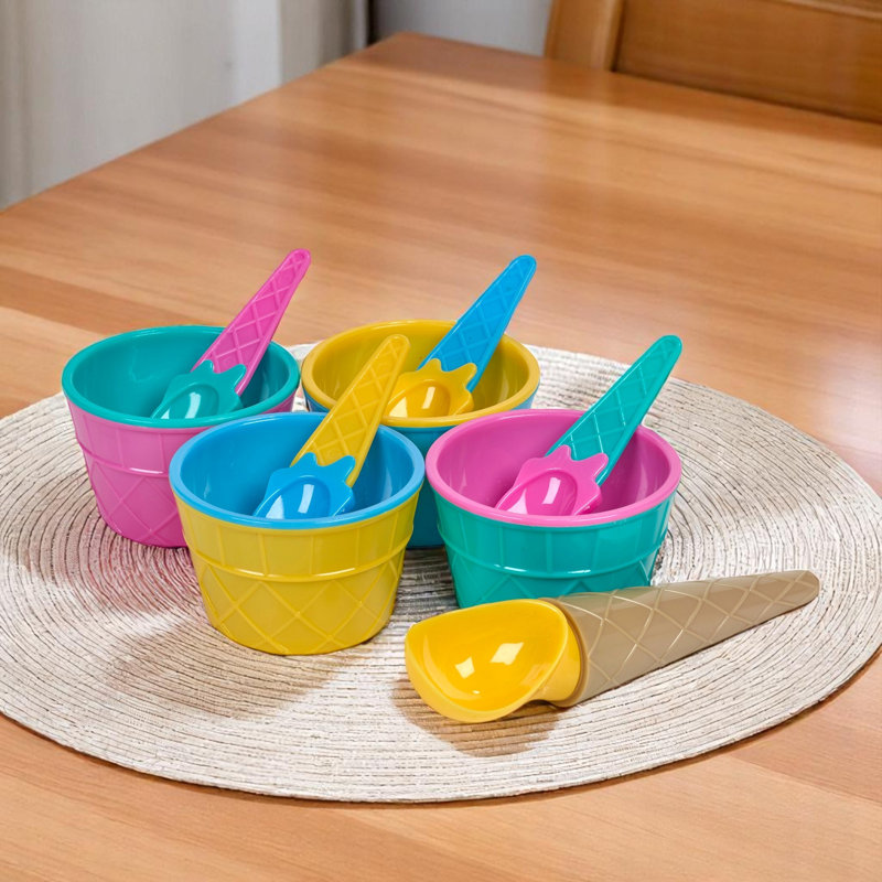 Isabelle & Max Plastic Fruit Bowl, Yellow/Dark Purple/Dark Blue/Dark Green/Brown