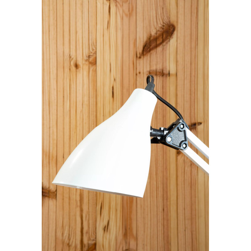 Aindrias Adjustable Metal Desk Lamp, White