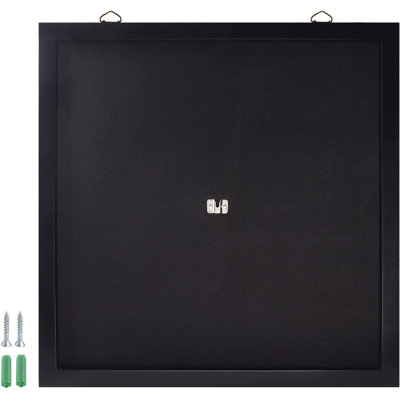 GSE Dart Backboard with Wood Frame and Felt. Wall Protector for Dart Board Surround (Black)