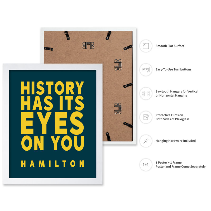 History Has Its Eyes on You, Poster, White Framed, 08"H x 10"W
