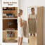 Armoire penderie avec miroir et tablettes de rangement