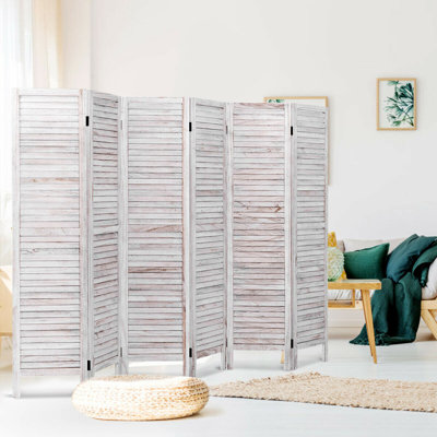 240cm W x 170cm H 6 - Panel Solid Wood Folding Room Divider