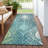 Machine Washable Indoor/Outdoor Howle ACN2273 Floral Rug-121824322