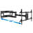 Mount-It! Full Motion Wall Bracket TV Mount | 36 in. Extended Articulating Arm Fits 42 to 90 in. TVs