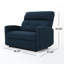 Causeuse inclinable bleu marine - Canapé en tissu à pousser, conception près du mur