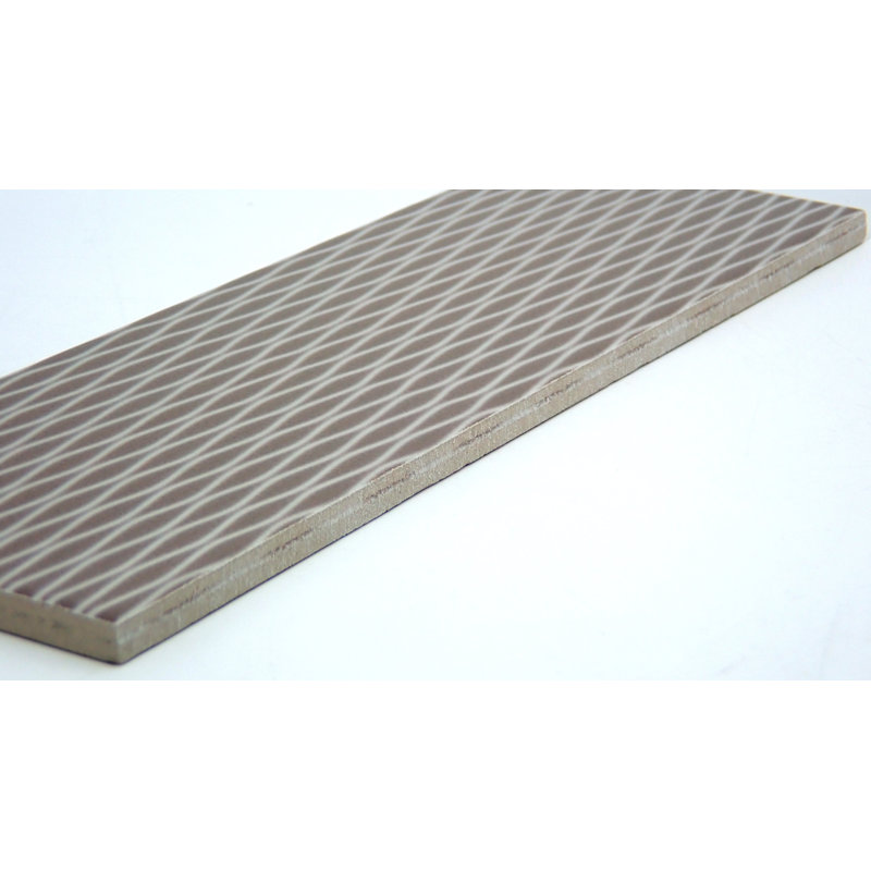 Motif II™ 4" x 12" Ceramic Patterned Tile, Mocha