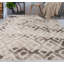 Tapis géométrique à poils longs beige-1694775066
