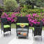 Ensemble de meubles de patio en rotin pour 4 pièces-1877523512