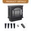 Foyer électrique 18 "avec effet de flamme 3D et télécommande, chauffage à quartz infrarouge portable pour une utilisation intérieure