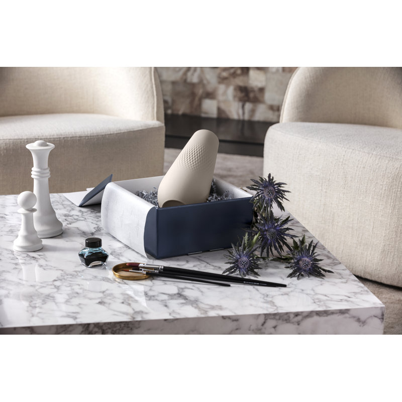Villeroy & Boch - Manufacture Collier Sand, Tall Vase Carré, 4.5 x 10.5 in, Premium Porcelain, Beige