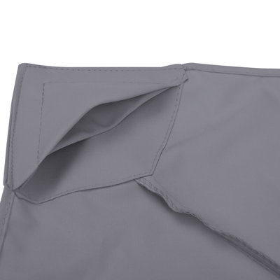Outsunny Gazebo Replacement Canopy, 2-Tier Top UV Cover For Outdoor Gazebo, Dark Gray (TOP ONLY)
