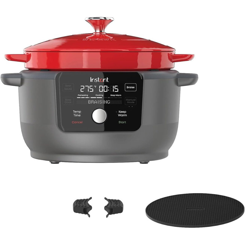 Instant Pot 6 Quarts Cast Iron Round Dutch Oven Set
